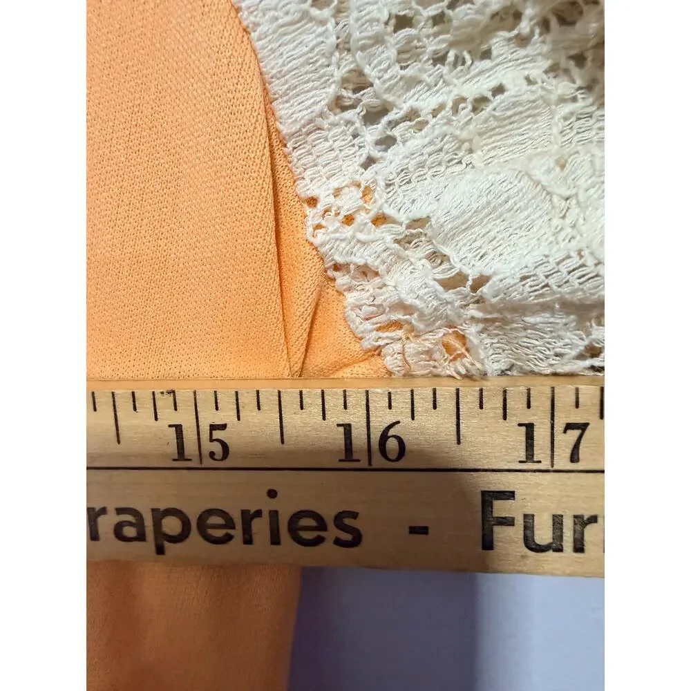 Vintage Joni Blair of California Maxi Dress with Lace Sleeves size 14 (modern 8) - Picture 5 of 7